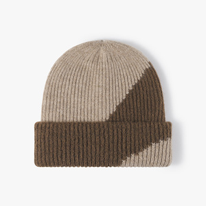 Winter Knitted Hat for Men and <b>Women</b> Acrylic Fashion Simple Warm Skull <b>Beanies</b> Cap Two Tone Autumn Winter <b>Beanie</b> Hat - Product Image 1
