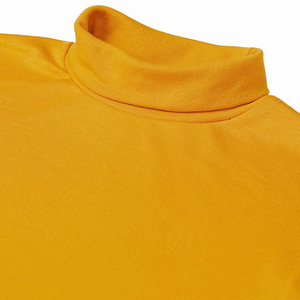 Pull personnalisé en acrylique à col roulé pour homme, manches longues, tricoté, jaune moutarde - Product Image 4