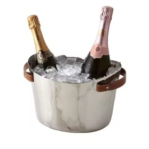 Bañera de Metal Resistente para Bebidas Frías, Cubo Enfriador de Acero Inoxidable para Fiestas, Enfriador de Vino y Cerveza para Uso en Exteriores - Product Image 6