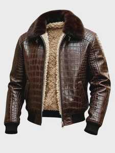 Veste universitaire en peau de mouton enduite de couleur personnalisée pour homme, col montant, imperméable, coupe-vent, respirante, logo personnalisé sur le devant - Product Image 5