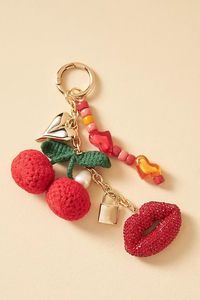 Handmade Christmas Stocking Beaded Keychain Holiday <b>Bag</b> <b>Charm</b> - Product Image 3