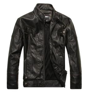 Chaqueta de Cuero Estilo Americano para Hombre, Ropa de Calle, Chaqueta de Cuero para Hombre, Abrigo con Cuello Alto, Chaqueta de Motociclista para Hombre - Product Image 4