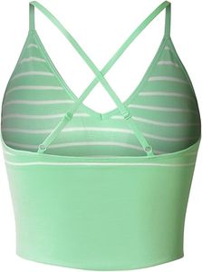 Strappy Racerback Sports Bra for Women Padded Wireless Workout Bra Breathable Gym Fitness Crop <b>Top</b> USA Europe Market Trend 2026 - Product Image 4