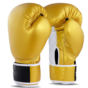 Gants de boxe en cuir bleu, à doigts entiers, avec fermeture auto-agrippante et sangle de poignet réglable, pour l'entraînement des enfants - Product Image 3