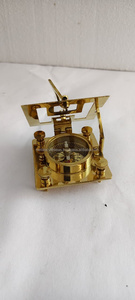Solid Brass <b>Compass</b> Sundial Nautical <b>Navigation</b> Instrument with Adjustable Gnomon Engraved - Product Image 6