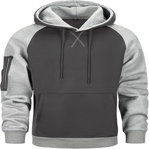 Sudadera con capucha para hombre FAIABLE Essentials, estilo pullover, oversize, unisex, con lavado ácido y forro polar grueso - Product Image 3