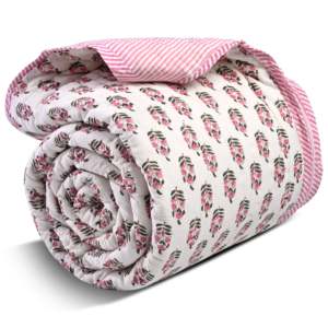 Parure de lit en coton rose Punch, 3 pièces (1 housse de couette + 2 taies d'oreiller), douce, lavable, pour hôtel et maison, design floral moderne - Product Image 3