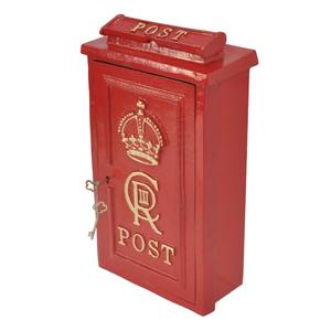 Wall Mount Casted Metal Mailbox <b>For</b> <b>Home</b> Red Coated Rustic <b>Post</b> <b>Box</b> Factory Price - Product Image 1