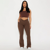 Vêtements de sport pour femmes personnalisés, vêtements de fitness doux et à séchage rapide, vêtements de sport pour l'entraînement, extensibles dans 4 directions, ensembles de leggings de yoga en deux pièces