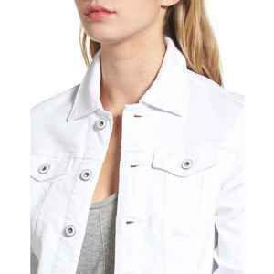 New Arrival Stand Collar Oversize Long Sleeve Women <b>Denim</b> Jackets Latest Design Low Price Plain Color Ladies <b>Denim</b> Jacket - Product Image 3
