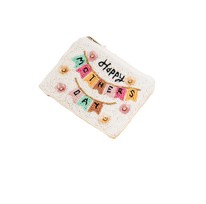 Pochette à monnaie de luxe brodée de perles avec motifs complexes, idéale pour offrir, accepte les personnalisations, pochette à monnaie brodée de perles - Product Image 1