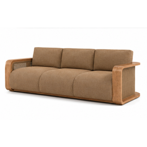 Sofá de Madera de Teca Sólida de Lujo, 3 Plazas, Sofá Moderno para Sala de Estar, Apartamento, Hotel, Villa, Resort, Fabricante de Muebles para Salón - Product Image 2