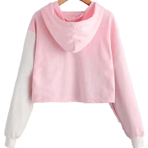 2026 New Workout Clothes <b>Women</b> Winter Spring Lined Hooded <b>Long</b> Sleeves Crop Top Custom Logo Color <b>Women</b> Crop Top <b>Hoodies</b> - Product Image 2