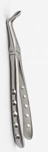 Forceps d'extraction dentaire pour molaires inférieures, à bec courbé et pointe dentelée, en acier inoxydable, réutilisables et autoclavables - Product Image 5