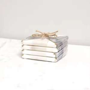 ชุดจานรองแก้วหินอ่อนสุดหรูขายดีที่สุด สำหรับกาแฟ ชา และเครื่องดื่ม ป้องกันโต๊ะ ใช้งานได้หลากหลาย ราคาสมเหตุสมผล - Product Image 4