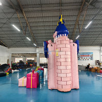 Château Gonflable Palais du Royaume, Château Gonflable de Ville pour Enfants, Décoration de Scène et d'Événements