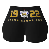 Shorts de sport extensibles pour femmes Sigma Gamma Rho Sorority, shorts athlétiques personnalisés avec lettres grecques, pour l'entraînement, la gym, le fitness, les vêtements décontractés et les activités sportives