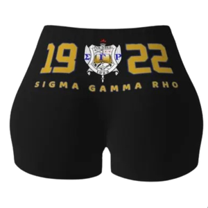Shorts de sport extensibles pour femmes Sigma Gamma Rho Sorority, shorts athlétiques personnalisés avec lettres grecques, pour l'entraînement, la gym, le fitness, les vêtements décontractés et les activités sportives - Product Image 4