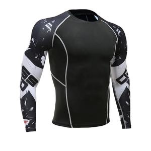 Chemise de Compression personnalisée, vêtements de gymnastique en gros pour hommes, léger et respirant, chemise de Compression musculaire - Product Image 1