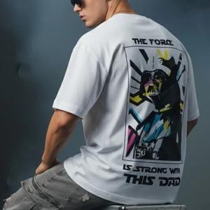 Camiseta de Hombre de Alta Calidad, Estilo Vintage, Tejida, 300gsm, Oversize, de Algodón, con Estampado, Nueva Colección 2026, Manga Corta, Ropa Urbana - Product Image 4