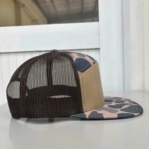 Wholesale <b>Camo</b> 7 Panel Hunting Trucker <b>Cap</b> with Custom Logo Breathable Mesh Outdoor Performance <b>Cap</b> OEM Factory - Product Image 3