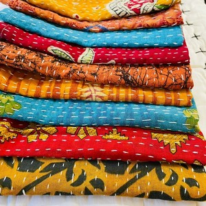Serviettes Kantha personnalisées en coton pur, multicolores, pour dîner, réutilisables, vente en gros toute saison - Product Image 5