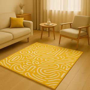 Artistic <b>Tibetan</b> <b>Tiger</b> Shape Handtufted Pure Wool <b>Rug</b> Exotic Animal Silhouette Floor Mat for Lounge - Product Image 3
