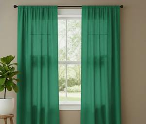 Rideaux en coton lavé faits à la main, rideaux de décoration pour la maison, rideaux de luxe couleur rouille pour chambre et salon - Product Image 6