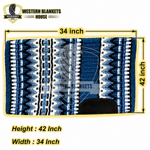 แผ่นรองอานม้าแบบคลาสสิก ยี่ห้อ Western Blankets House ขนาด 42x34 นิ้ว บุด้วยขนแกะนิวซีแลนด์ - Product Image 3