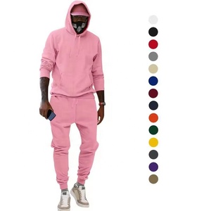 Ensemble de survêtement d'hiver unisexe en molleton tricoté 300 GSM pour femmes et hommes avec pantalon de survêtement et sweat à capuche - Product Image 4