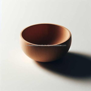 Ensaladera de madera de acacia rústica, frutero decorativo de madera, cuenco de madera para decoración del hogar - Product Image 1