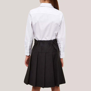 Prix de gros – Ensemble uniforme scolaire pour filles : chemises et jupes plissées à taille ajustable - Product Image 3