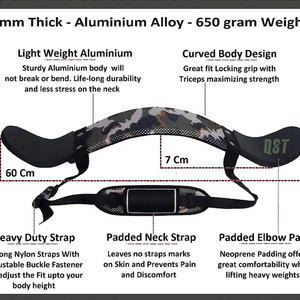 Mancuernas y Barras de Aluminio y Acero Personalizadas para Bíceps y Tríceps, Aislador Muscular para Curl, Equipo de Gimnasio de Alta Resistencia para Brazos Grandes - Product Image 4