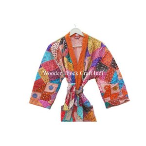 Manteau long d'hiver pour femme en coton matelassé, avec broderie ajourée à la main, manches longues et ceinture à patchwork – Vente en gros - Product Image 4