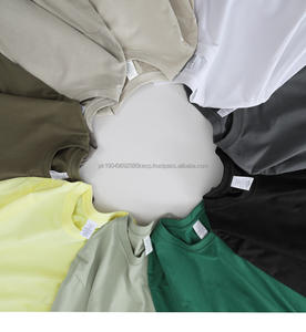 100% algodón impreso 230G camisetas al por mayor camisas Unisex de alta calidad manga larga verano camiseta Casual sólido tela en blanco - Product Image 6