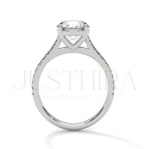 High Quality Round Cut Diamond <b>Ring</b> With Pave Settings 925 Sterling Silver for Women Fashion Jewelry Available at Export Price - Product Image 5