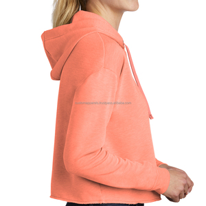 Sudadera con Capucha Personalizada 100% Algodón para Mujer, Estilo Oversize con Hombros Caídos, para Invierno y Entrenamiento, Bordada, Venta al Por Mayor - Product Image 3