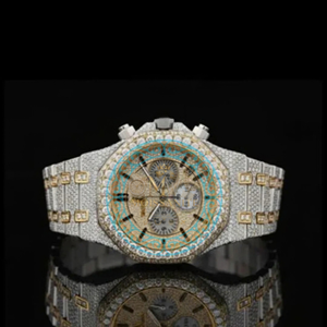 Fabulous Iced Out Bust Down Moissanite Diamond Wrist <b>Watch</b> Stainless Steel Luxury Fashion Quartz <b>Watch</b> Pass Any Diamond Tester - Product Image 1