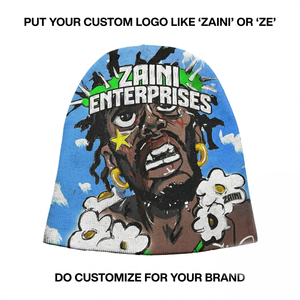 หมวกบีนนี่อะคริลิกพรีเมียม ZAINI ZI-072 320 GSM ลายพิมพ์เต็มใบ ปักลายสไตล์ตัวละคร - Product Image 2