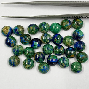 Unique 9mm Naturel Azurite Malachite Cabochon AAA Qualité Vert Semi-Précieux Pierre Précieuse en Vrac pour la Fabrication de Bijoux - Product Image 2