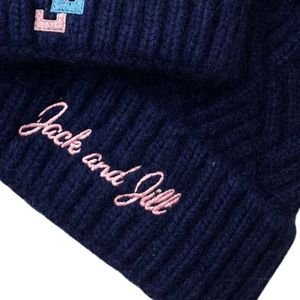 Gorro de Punto Personalizado de Mezcla de Cachemira con Pompón de Piel, Gorro de Invierno Cálido y Suave con Borde, Bordado Personalizado, Cómodo y a la Moda - Product Image 2