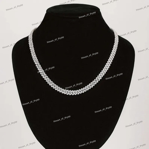 Collar Cubano Plateado con Incrustaciones de Circonitas, Cadena Hip Hop Plateada, Collar de Lujo Plateado, Collar para Fiestas, Regalo - Product Image 2