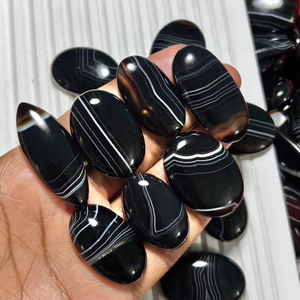 Agate rayée 100% naturelle de haute qualité, idéale pour la création de bijoux - Lot de pierres précieuses en vrac incroyablement magnifiques - Product Image 4