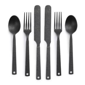 Ensemble de couverts en métal, 5 pièces, compatibles lave-vaisselle, écologiques, en acier inoxydable, fins et plats, pour événements et restaurants - Product Image 4