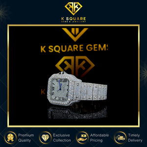 Nuevo Diseño de Reloj de Lujo con Caja Cuadrada de Aleación, Acero Inoxidable, Cuarzo Automático, Cristal de Zafiro, Resistente al Agua, con Diamantes Moissanite - Product Image 4