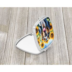 Coonhound anglais américain Tournesols Miroir de maquillage compact pliable pour femmes Voyage Miroir de poche décoratif Cadeau - Product Image 2
