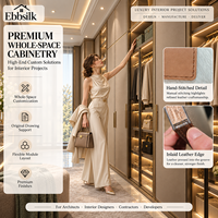 Système de dressing en cuir sur mesure, armoire intégrée, meubles sur mesure avec support de fabrication pour projets de villas de luxe
