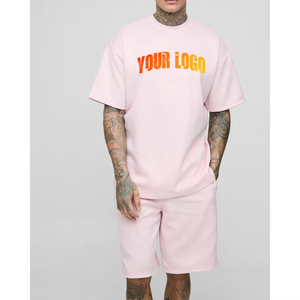 Nouvel ensemble 2 pièces streetwear grande taille 2024 pour homme : débardeur, short et survêtement délavé à l'acide, broderie personnalisée, logo sur mesure - Product Image 5