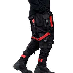 Pantalon cargo techwear pour homme, streetwear tactique, joggers hip hop, multi-poches, rubans, pantalon de jogging urbain cyberpunk, extérieur - Product Image 3