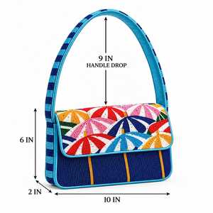 Bolso de Hombro de Lujo Estilo Vintage Nacional con Cuentas, Hecho a Mano, para Fiesta de Noche, Ecológico, con Cierre Magnético - Product Image 3
